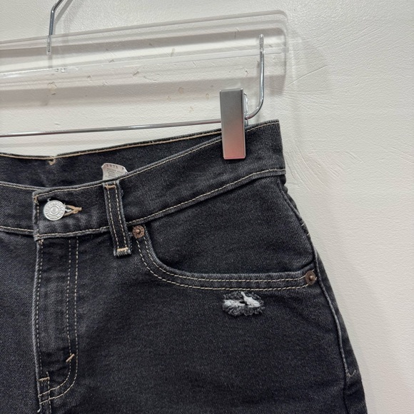 Vintage Levi’s Cutoff 515 Shorts Washed Black Cotton Lower Rise - Picture 3 of 6